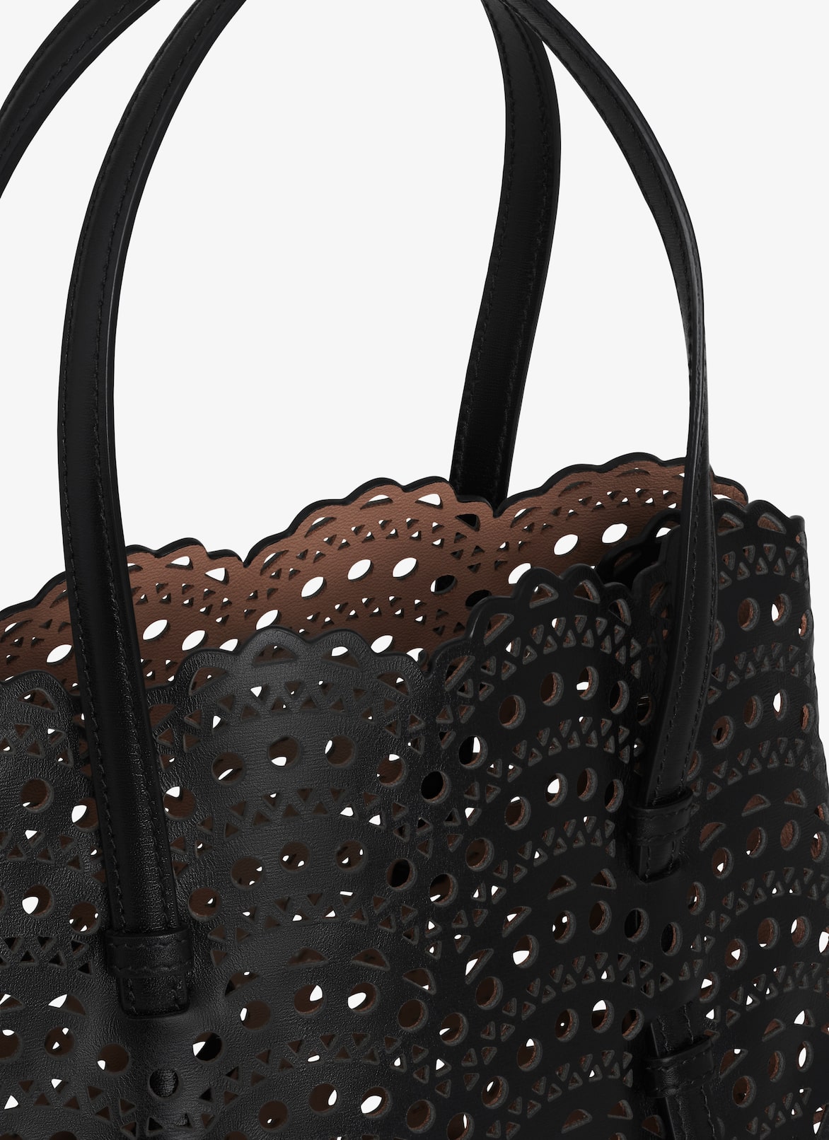 MINA 20 BAG IN VIENNE WAVE CALFSKIN ALAÏA BLACK MINA 20 BAG IN VIENNE WAVE CALFSKIN